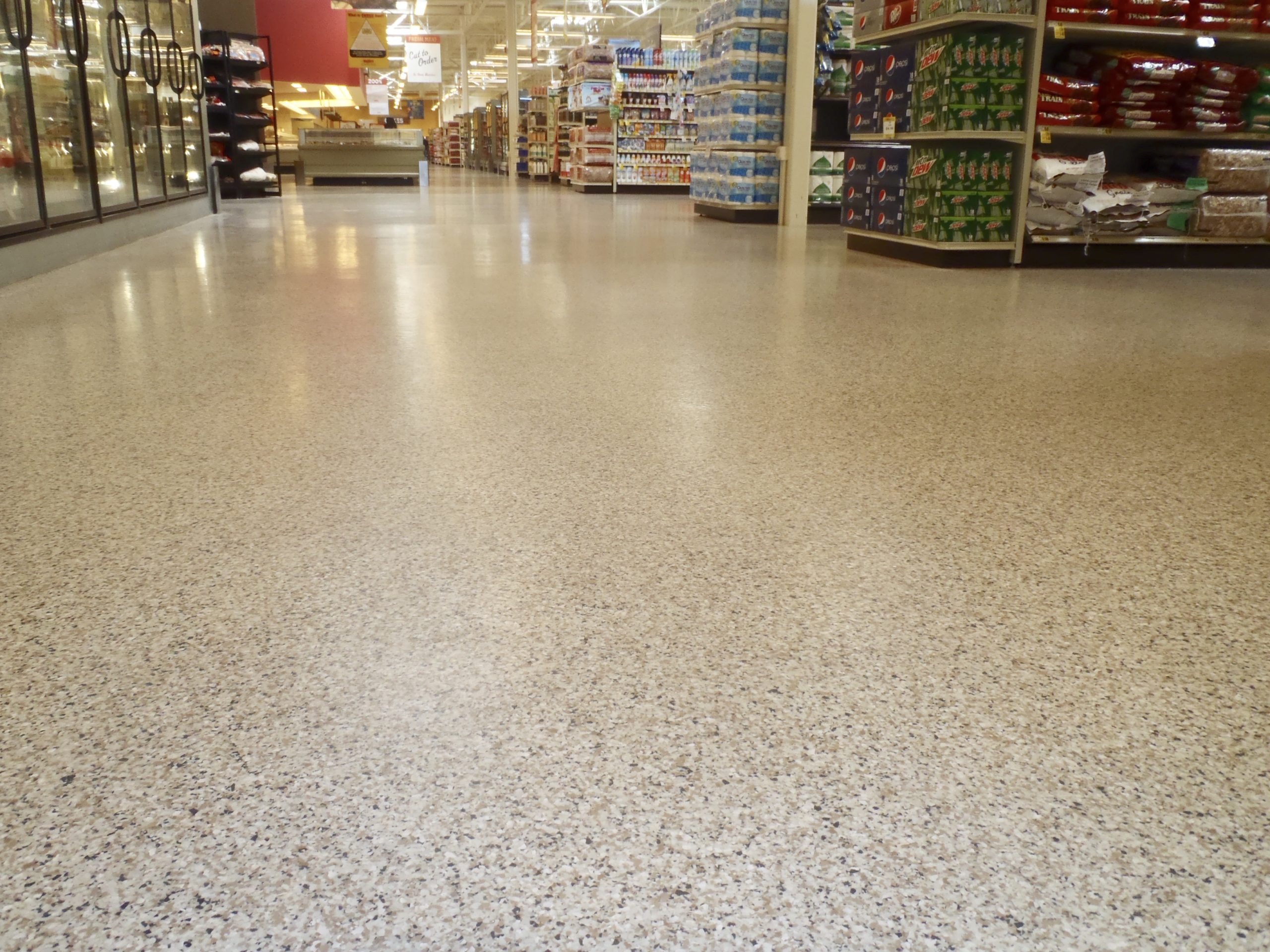 Methylmecafilate (MMA) Floor Coating with Decorative Flake